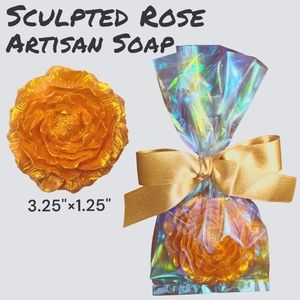 Sculpted Rose Artisan Soap in Gift Bag